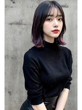 ウィールール 栄町店(WE RULE) 「韓国風レイヤーボブ × バレイヤージュカラー」