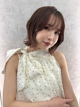 ロンドワン 三宮元町(Lond one) くびれボブ/ピンクブラウン