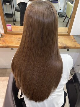 アップ(A+hair) 縮毛矯正髪質改善ハイライトレイヤーカット酸性ストレート