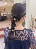 お呼ばれヘアセット×編みおろし