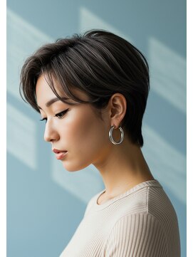 ロビー 表参道(ROBBY) ハンサムショート/ハイライト/グレージュ/20代30代40代50代