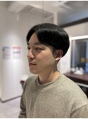 Center parting style