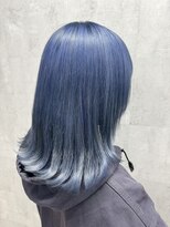 Voyage Nike 池袋【ケアブリーチ/ダブルカラー/インナーカラー/髪質改善】&nbsp;ブルーシルバー/ブルーアッシュ/ネイビーブルー/暗めブルー