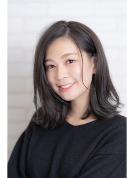 ヘアサロン アンフェール(Hair Salon Amfaire) 【Amfaire】甘め外ハネ暗髪ミディ
