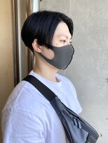 モードストレートタッチトランクスヘアー(透明感ブルーブラック)