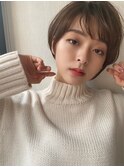 韓国マッシュ 透明感/丸みシルエット/ミニボブ/大人ガーリー