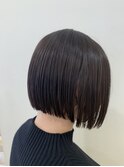 ミニボブくすみカラーハイライトカラー透け感