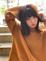 オースティン 門前仲町(AUSTIN)&nbsp;大人かわいい前髪セシルカットココアブラウンフリンジウェーブ