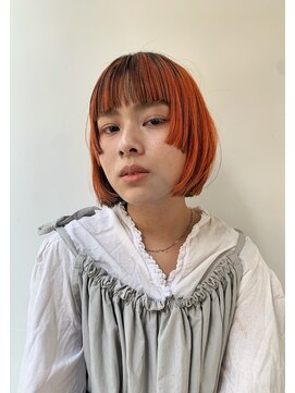 アルカナ 明治神宮前原宿(ARCANA) オレンジカラー インナーカラー 姫カット