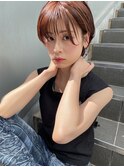 「NUDE」#10代20代30代 束感ショート 前下りショート ピンク