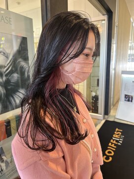 コワファースト  させぼ五番街店(COIFF1RST) ピンク×イヤリングカラー