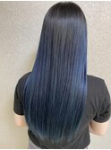 ロング艶ブルーブラック