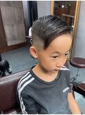 #キッズカット#フェード#横分け#ライン