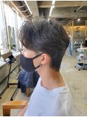 ハイライト/マッシュパーマ/ウルフ/アッシュブラック[横浜駅]