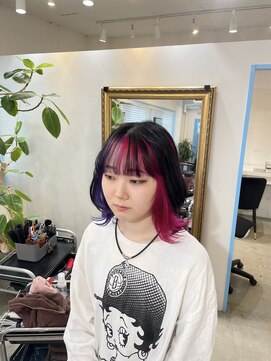 オアシス(oasis) ＃ツートンカラーpink &purple