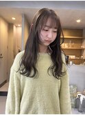 オリーブベージュブリーチなしワンカラー透明感カラー/今枝
