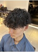 波巻きパーマ　スパイラルパーマ