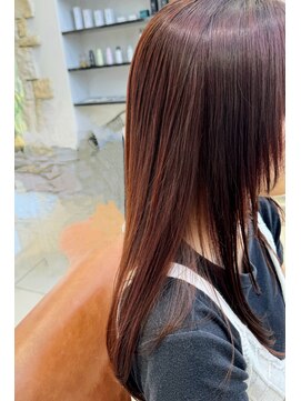 リュドール 一宮(Rue D'or) ワンレン。顔まわりレイヤー。