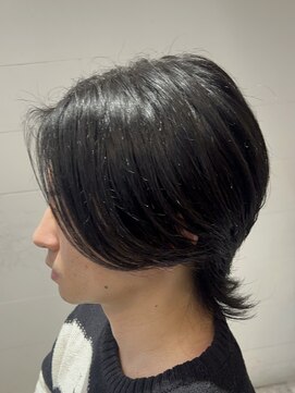 アウル 心斎橋(owl) センターパート/ナチュラル/ミディアムウルフ/ウルフ/men's