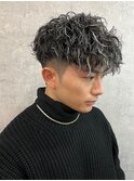 メッシュハイライトスパイラルパーマツイストパーマツーブロック