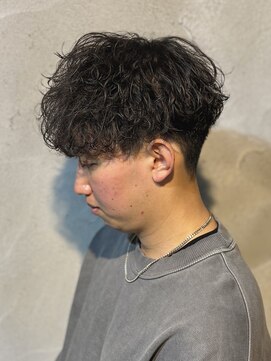 ニアウ 高崎店(Niau) メンズマッシュ波巻きツイストスパイラルパーマ群馬高崎眉毛