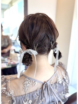 ルセ イノベーション 白岡本店(Ruse innovation) 【3月】ツインお団子　結婚式へアアレンジ