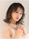 20代30代大人可愛いミルクティーベージュインナーカラー