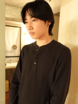 ノラジャーニー(NORA Journey) メンズボブウルフメンズミディアムレイヤーカットメンズウルフ