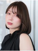 くびれヘア　縮毛矯正　ストレート　ボブ　ミディアム　前髪