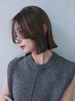 アイティーバイアルバム 八王子店(IT by ALBUM)&nbsp;暗めカラーボブショートグレージュ韓国ヘア_F20572