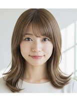 ヘアートゥリース 武蔵小杉店(hair trees)&nbsp;明るめベージュ×ロングローレイヤースタイル