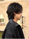 メンズヘア メンズパーマ センターパート 毛流れパーマ