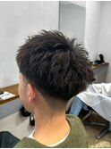 表参道駅MEN’S/ニュアンスパーマ/刈り上げセンターパート