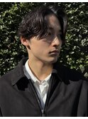 men's hair/刈り上げセンターパート/リバースセンターパート