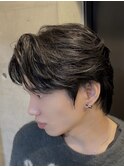フェザーパーマ　似合わせカット　ハチ張り　センターパート