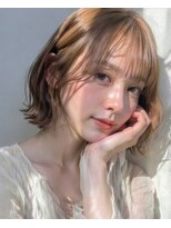 ラベストオイケ(LOVEST OIKE)&nbsp;ブリーチなしで叶う透明感ベージュ×外ハネボブ