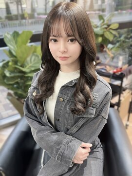 ルアナ 名古屋店(Luana) 髪質改善カラーとエクステでつくるセミロングアッシュブラウン