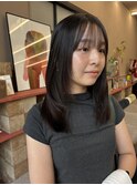 韓国風くびれレイヤーカット×シースルーバング×透明感カラー