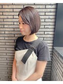【天神今泉loty川原一高】ミニボブ×極細ハイライトラベージュ
