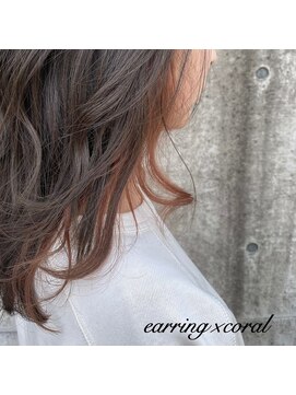 アンルーク ヘア(+1 unluke hair) [+1unluke]2026-SS/earring×coral