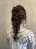 プチお出かけの編みおろしアレンジ♪