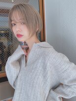 ルービック 梅田茶屋町(Rubik)&nbsp;大人可愛いミルクティーグレージュショートボブ