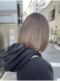 ボブ　グレージュ　似合わせカット