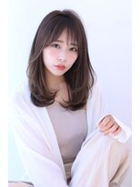 オーロ 緑地公園店(ORO)&nbsp;アッシュブラウンの大人かわいいブランジュ小顔くびれセミディ