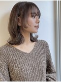 外ハネ_丸み_グレージュ_エフォートレス_髪質改善/20代30代40代