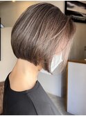 どの年代の方も◎上品な白髪ぼかし/ショートボブ/ボブ