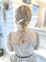 ジゼル 博多筑紫口店(GiseL)&nbsp;【杏実】編み下ろしヘア　お呼ばれヘア　パーティーヘアセット