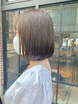 オーガニック アトリエ 大宮(organic+atelier)&nbsp;20代30代透明感暗髪アッシュブルーグレージュ丸みボブ