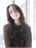 センターパート/くせ毛風/エアウェーブ/抜け感ヘア/元町!