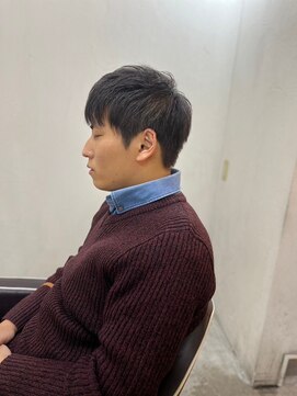 ソイクフ 四条大宮店(SOY-KUFU) 【soy-kufu】MEN'S HAIRショートマッシュパーマアッシュブラック